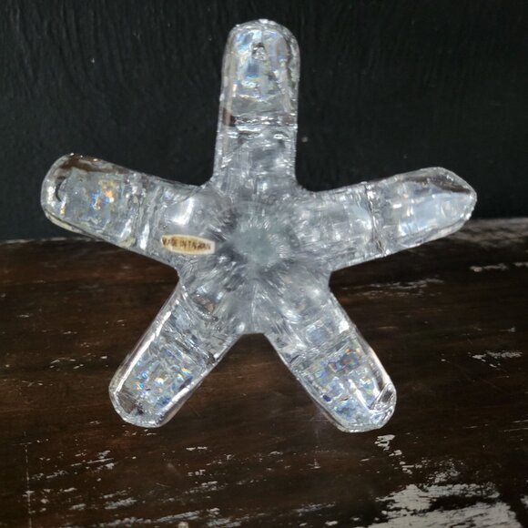 Vintage Glass Christmas Tree Clear Glass Christmas Tree, 8.125 Inches - Picture 6 of 6